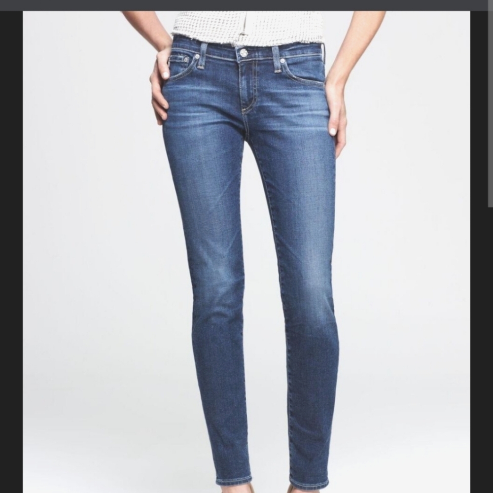 AG Adriano Goldschmied Jeans The Stilt Cigarette Leg Blue